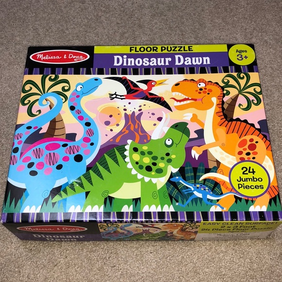 Melissa & Doug Dinosaur Dawn Floor Puzzle - Picture 1 of 3